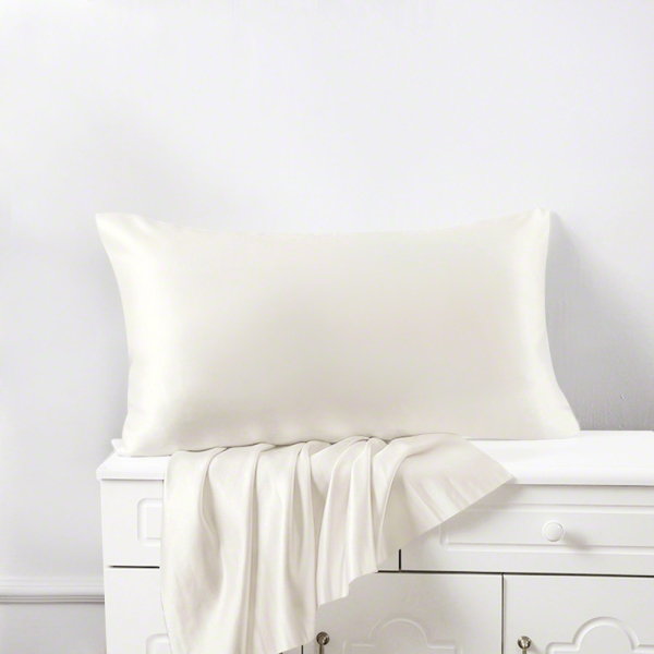 satin pillow case (1 pcs) - white/Off-white 